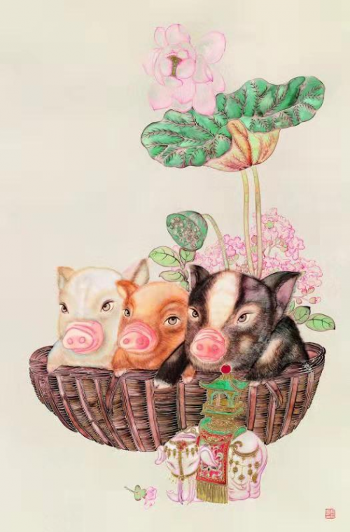 生肖画素描的艺术魅力