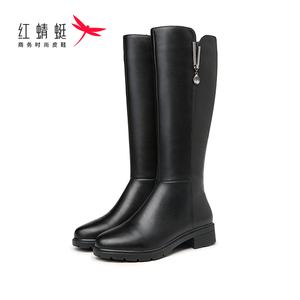 红蜻蜓女式皮靴新款，时尚与品质的完美融合