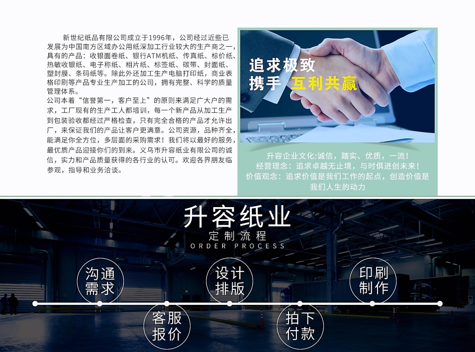 关于纸张公司的简介