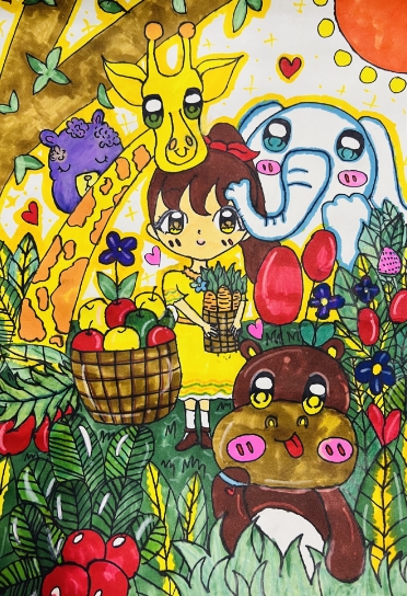 中班美术课，探索食品主题绘画的魅力