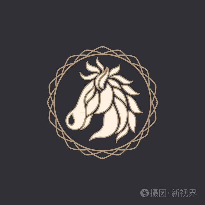 国家图标马，象征与荣耀的象征