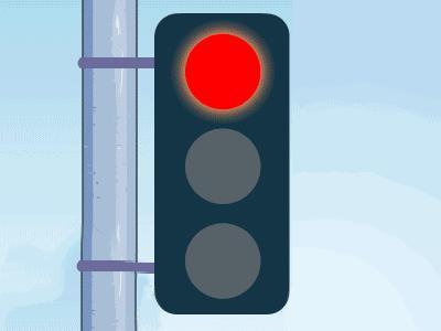 红灯指图标，交通安全的守护者